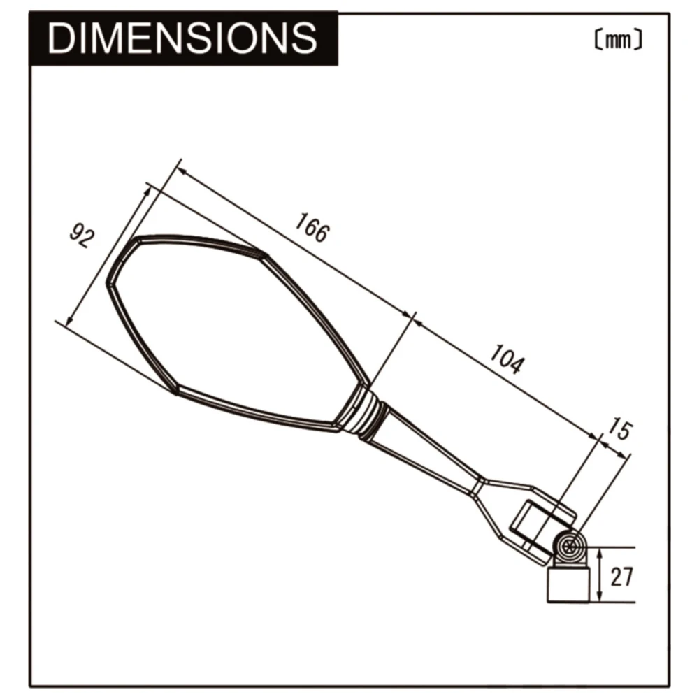 Spiegel rechts schwarz Universal D-Mirror-12_2