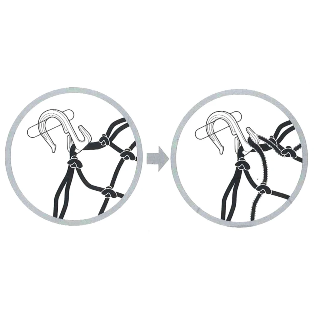 Gepäcknetz schwarz 40x40cm mit 6 Plastikhaken_2