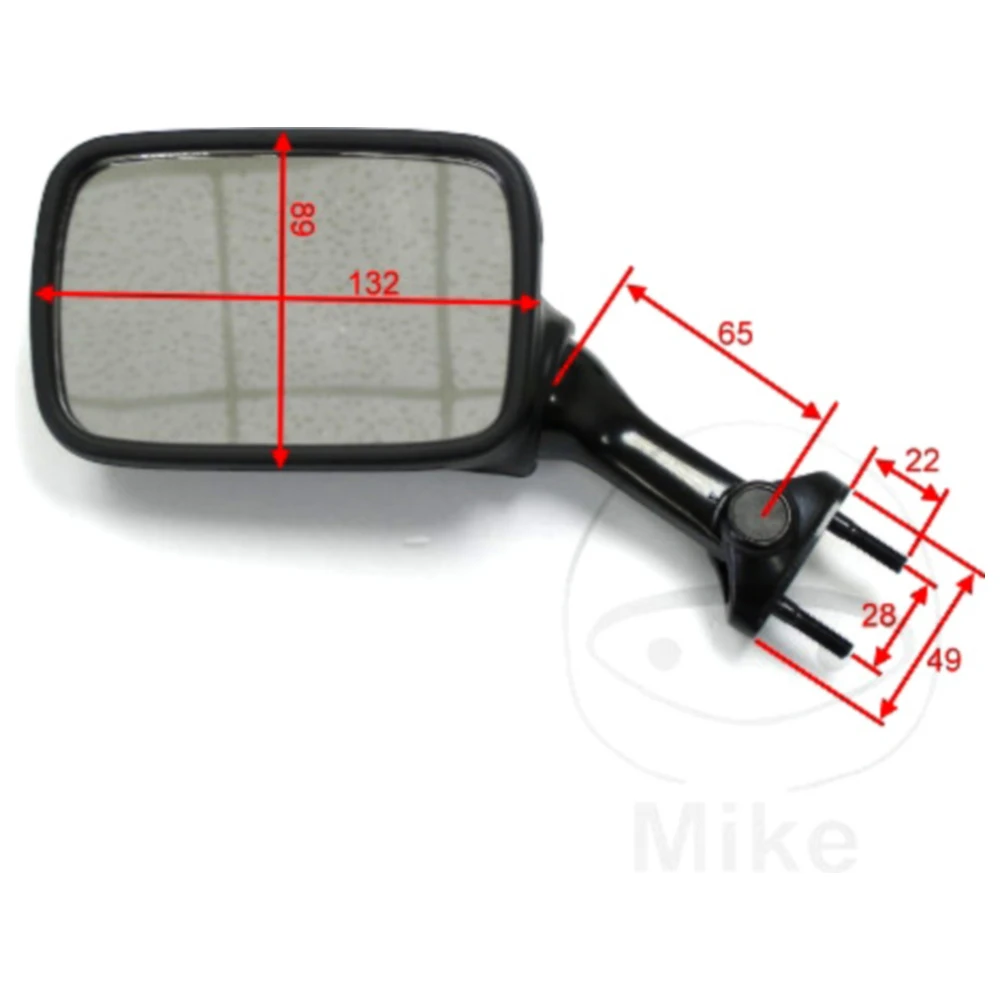 Spiegel schwarz rechts JMP passend für: Kawasaki ZXR, GPZ, ZX -