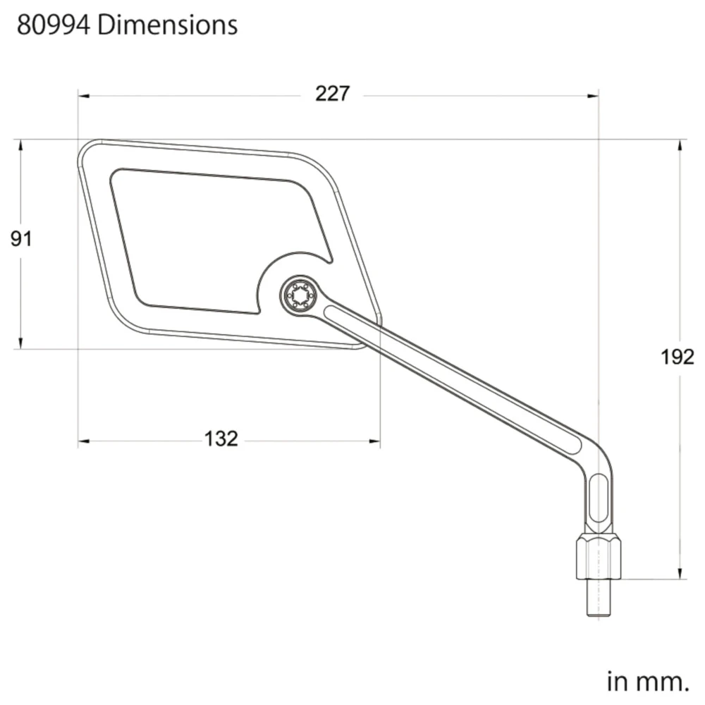 Spiegel schwarz Universal Daytonar rechts Alu_0