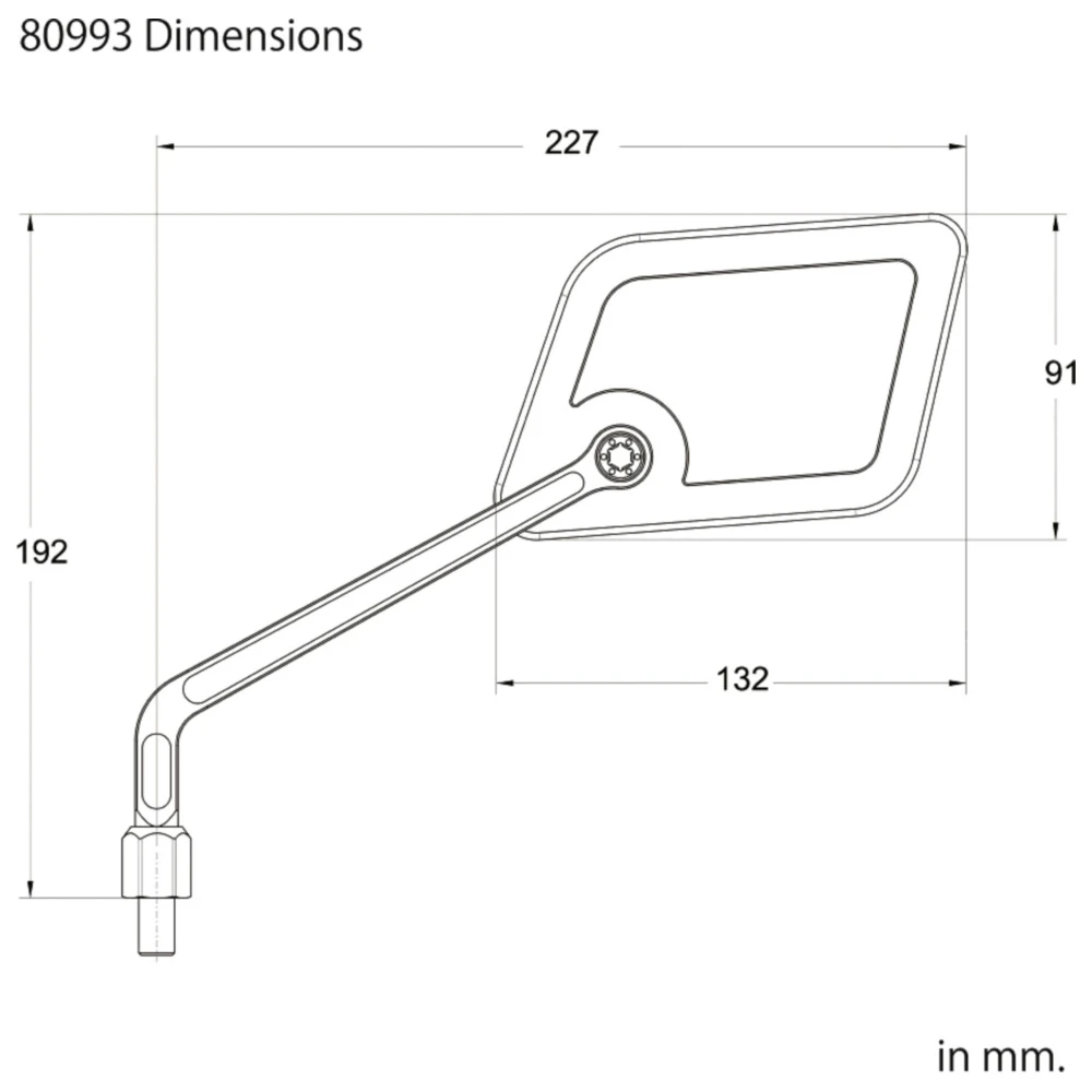 Spiegel schwarz Universal Daytona Links Alu_0