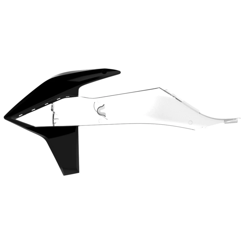 Kühlerabdeckung in schwarz/transparent für Motorräder_0