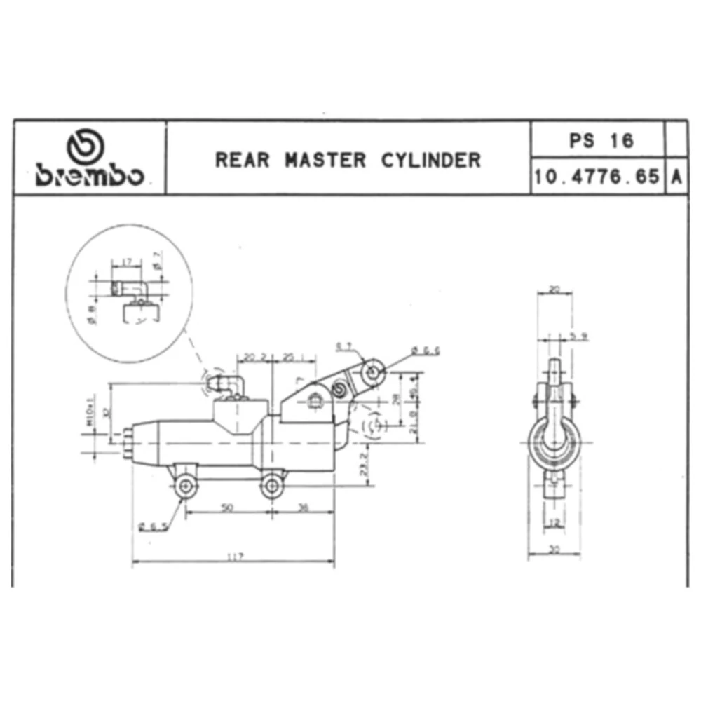 Brembo Fuß Bremspumpe PS 16_0