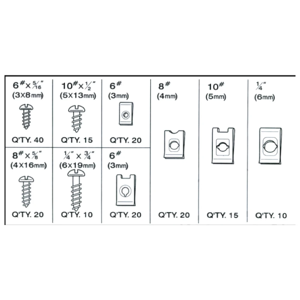 Blechmutter Sortiment 170 Teile_0