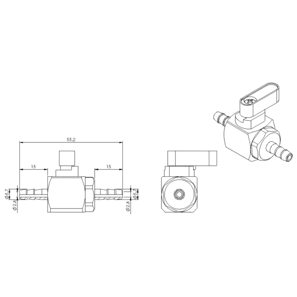 Kraftstoffhahn 5 mm für Motorräder JMP_0