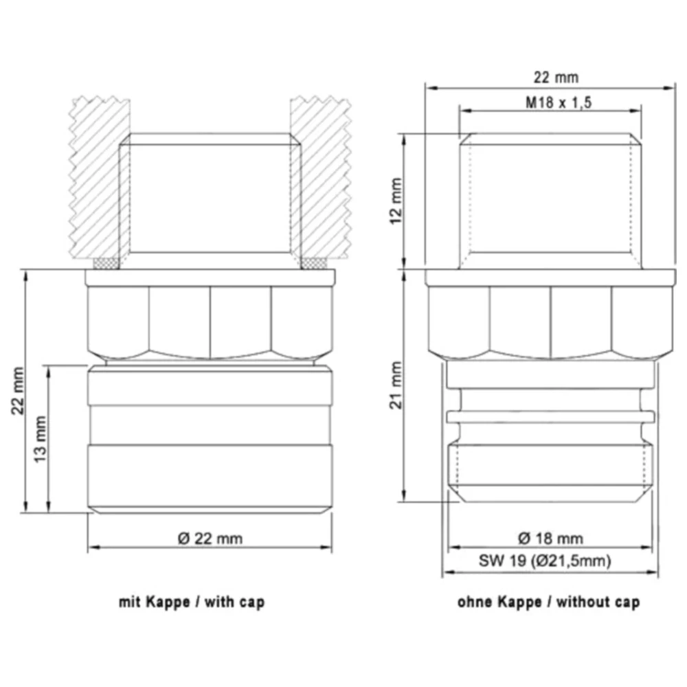 Ölablassschraube mit Ventil M18X1. 5 mm passend für: BMW R, K,