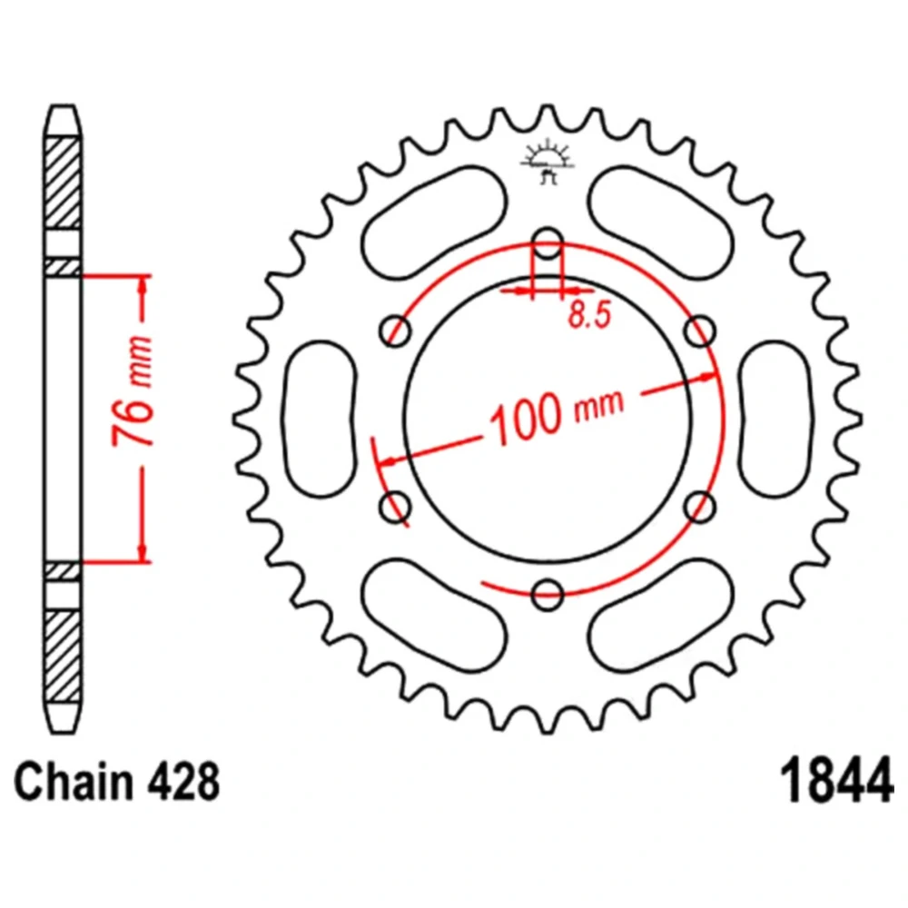 Kettenrad 40Z 428 für: KTM, Yamaha_0