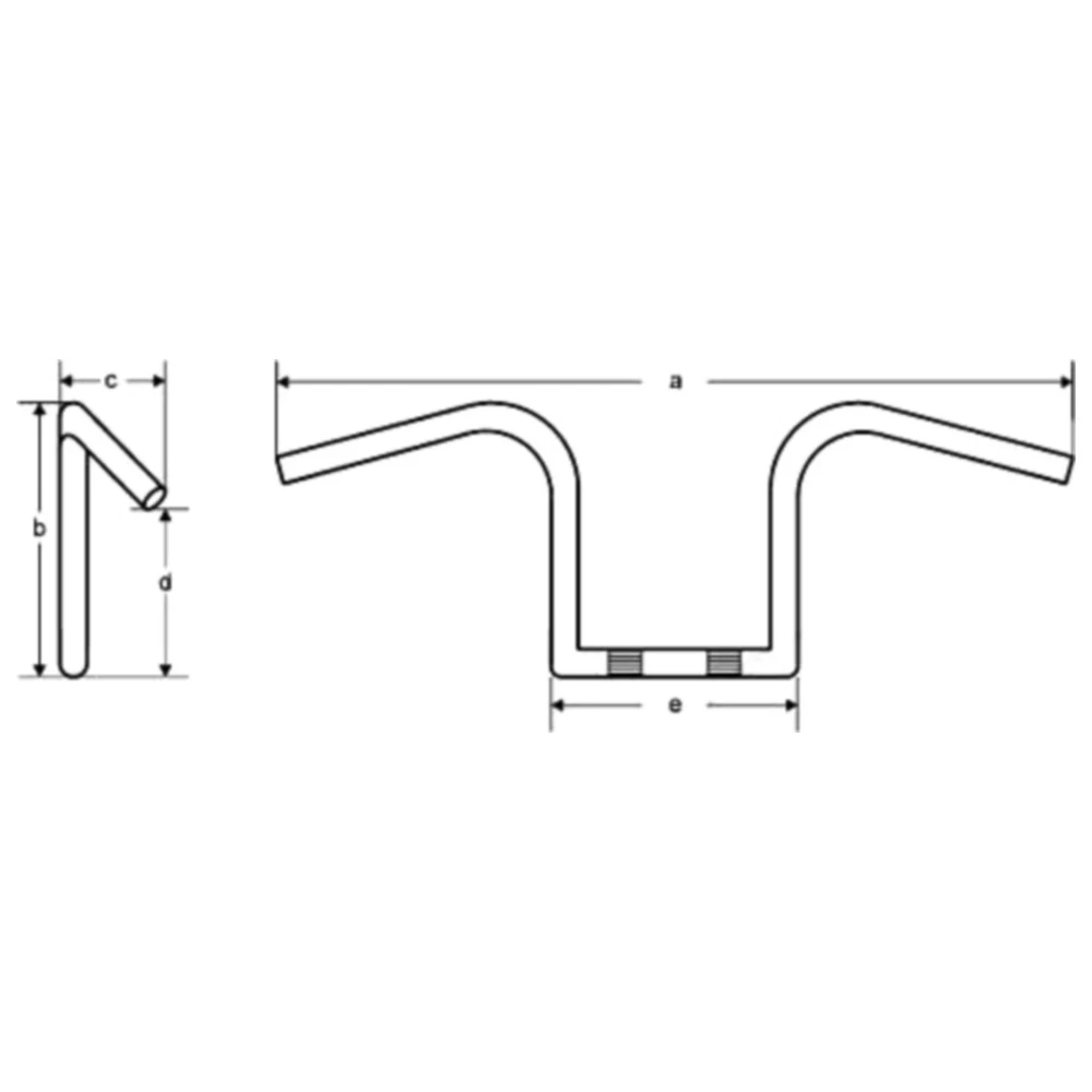 Lenker Stahl schwarz 22mm für LZR_0