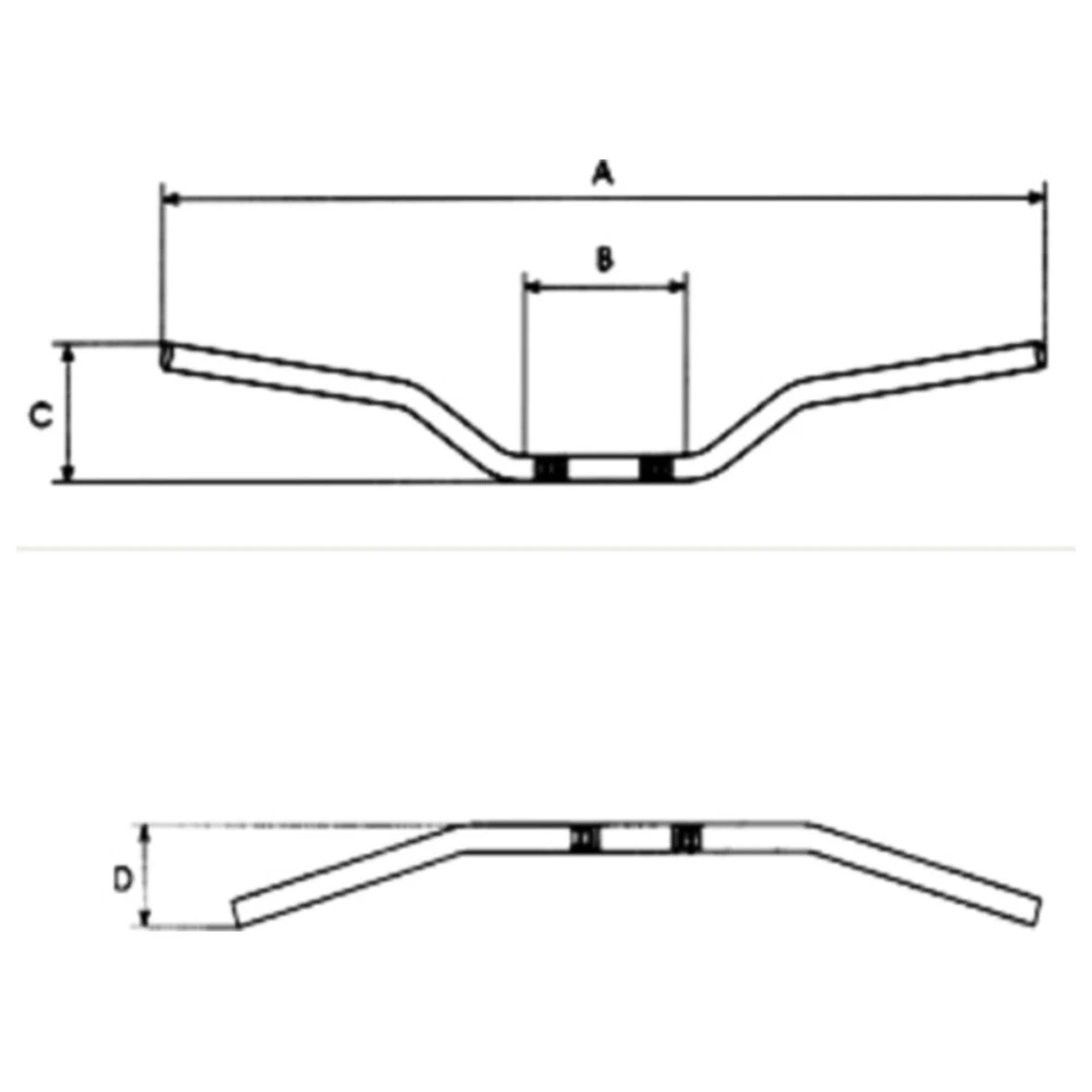 Lenker Stahl chrom 22 mm für Enduro/Cross_0