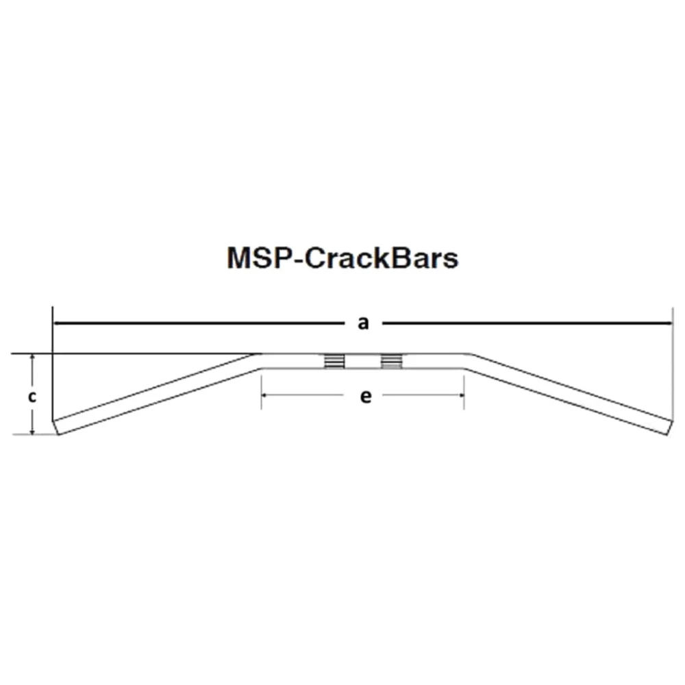 Lenker Stahl schwarz mit Kabelkerbe 1 Zoll Fehling MSP CRACKBAR
