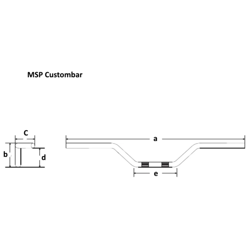 Lenker Stahl chrom KK 1 Zoll Fehling MSP CUSTOMBAR passend für: