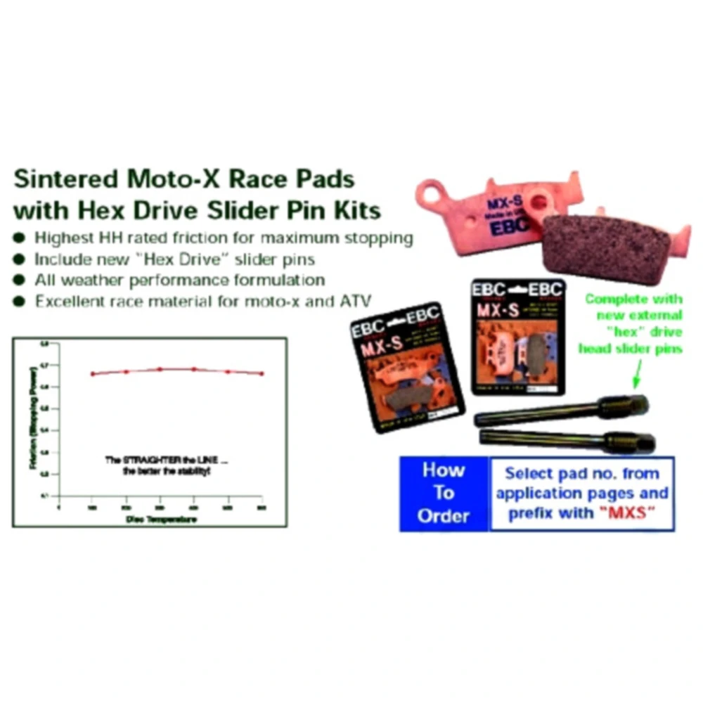 Bremsklotz Sinter MX - S EBC passend für: Honda CRF, CR, HM - M