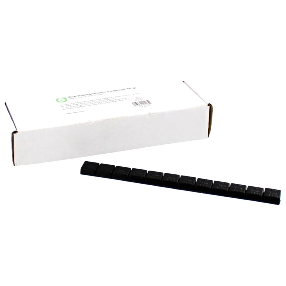 Klebegewicht Zink 60G Riegel 5G schwarz für Motorräder_0