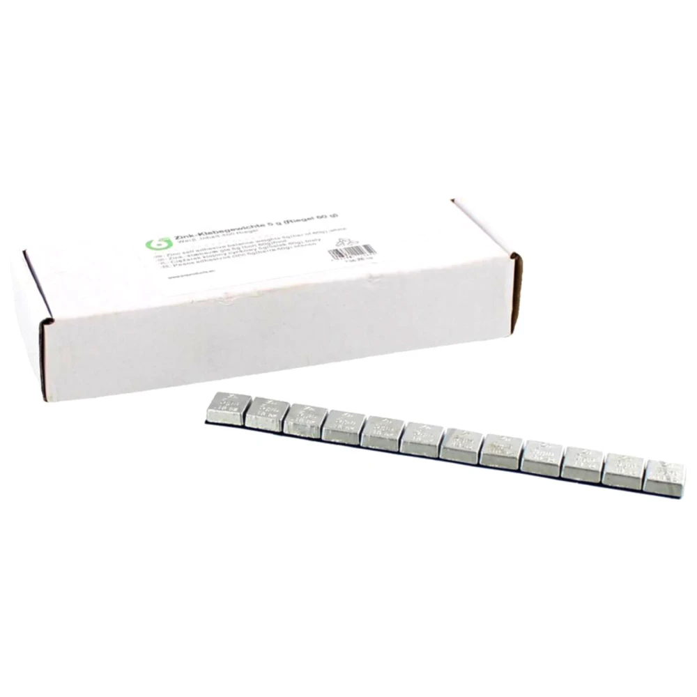 Klebegewichte Zink 60G Riegel für Motorräder 5G Inhalt 20 Stück