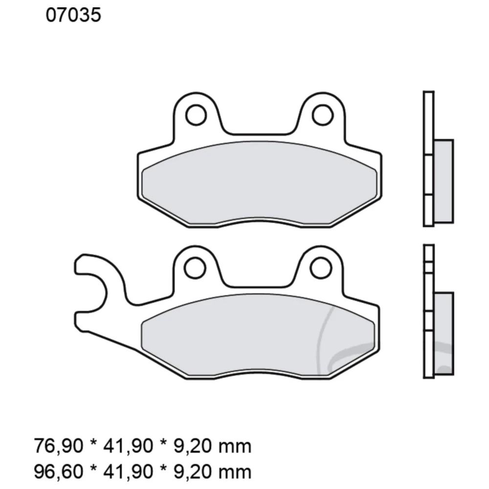 Bremsklotz CC Scooter Brembo Alternative: 7379159 passend für: