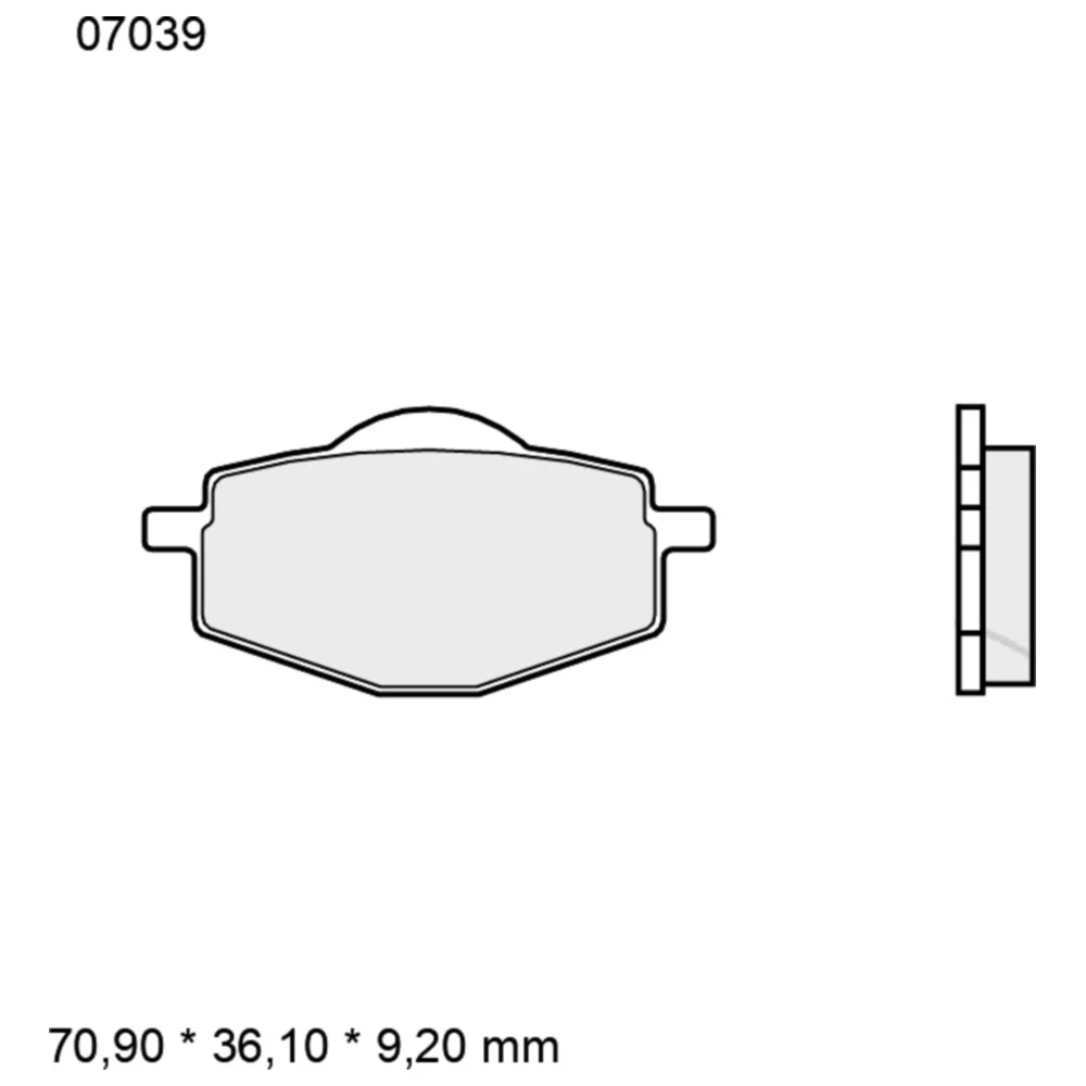 Bremsklotz CC Scooter Brembo Alternative: 7370169 passend für: