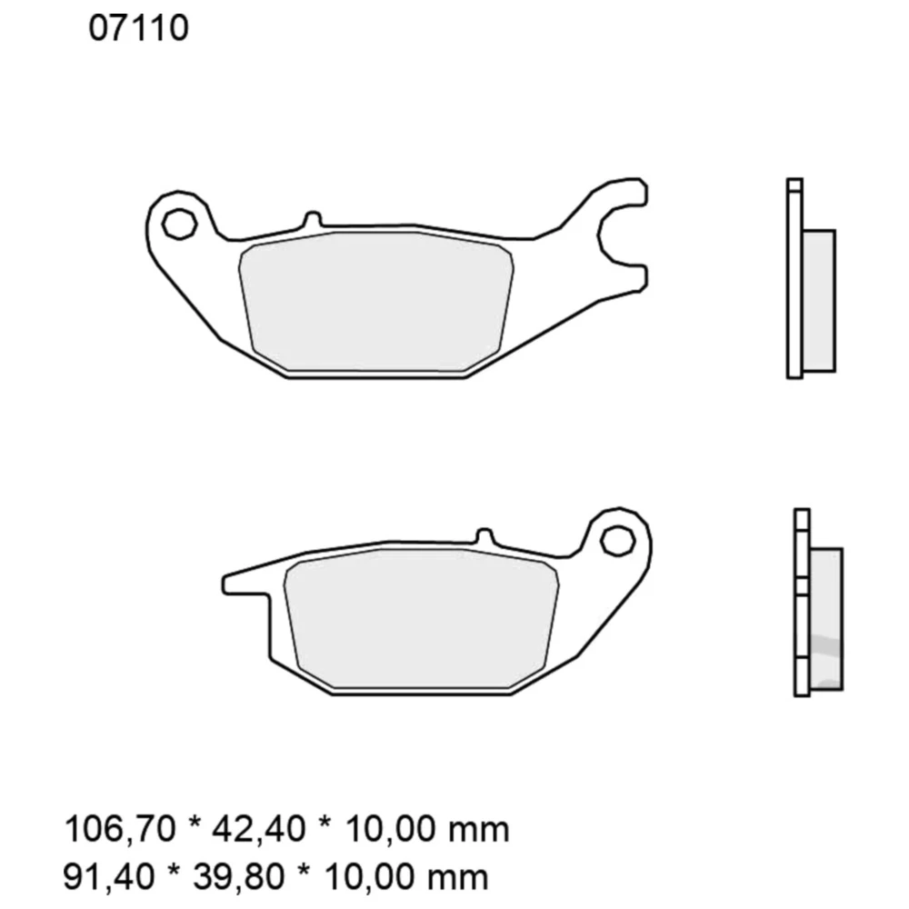 Bremsklotz CC Scooter Brembo Alternative: 7324288 passend für: