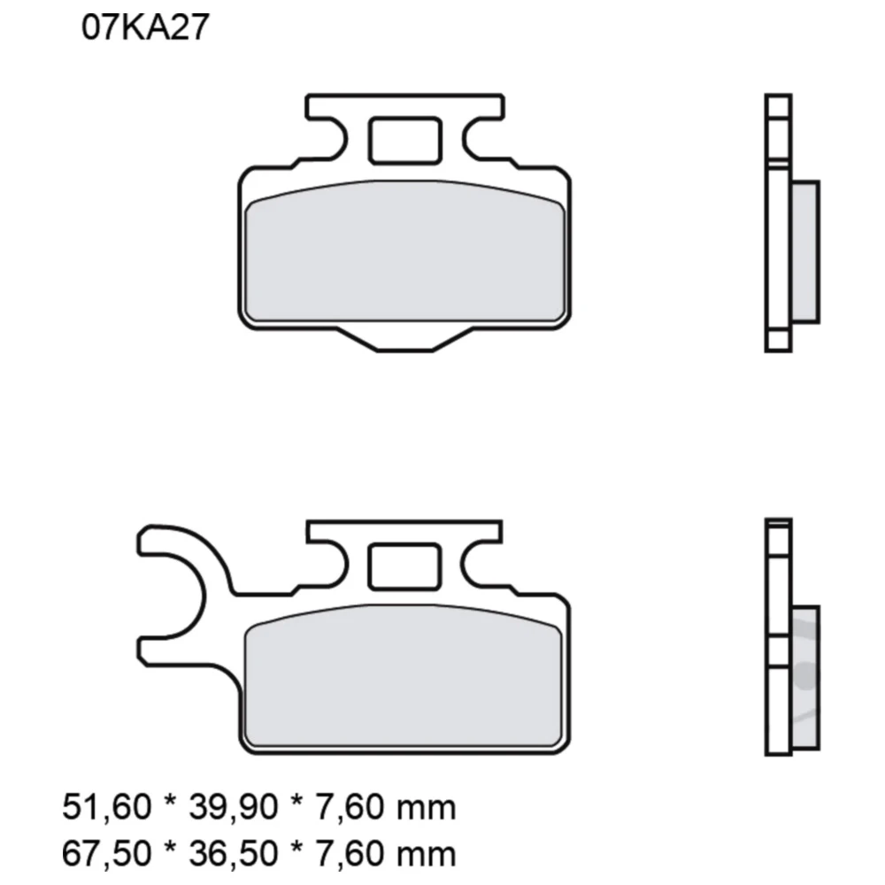 Bremsklotz Sinter SD Brembo Alternative: 7325582 passend für: K