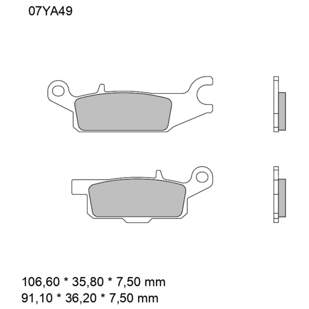 Bremsklotz Sinter SD Brembo Alternative: 7321227 passend für: Y