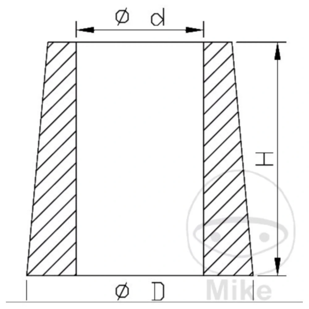 Anschlag Federbein Kayaba 14X38X55 passend für: Yamaha YZ, YFZ,