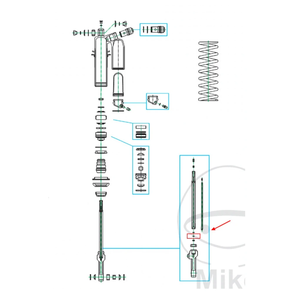 Distanzring Kayaba 5X8X1. 5 für Kolben Stange passend für: Kawa