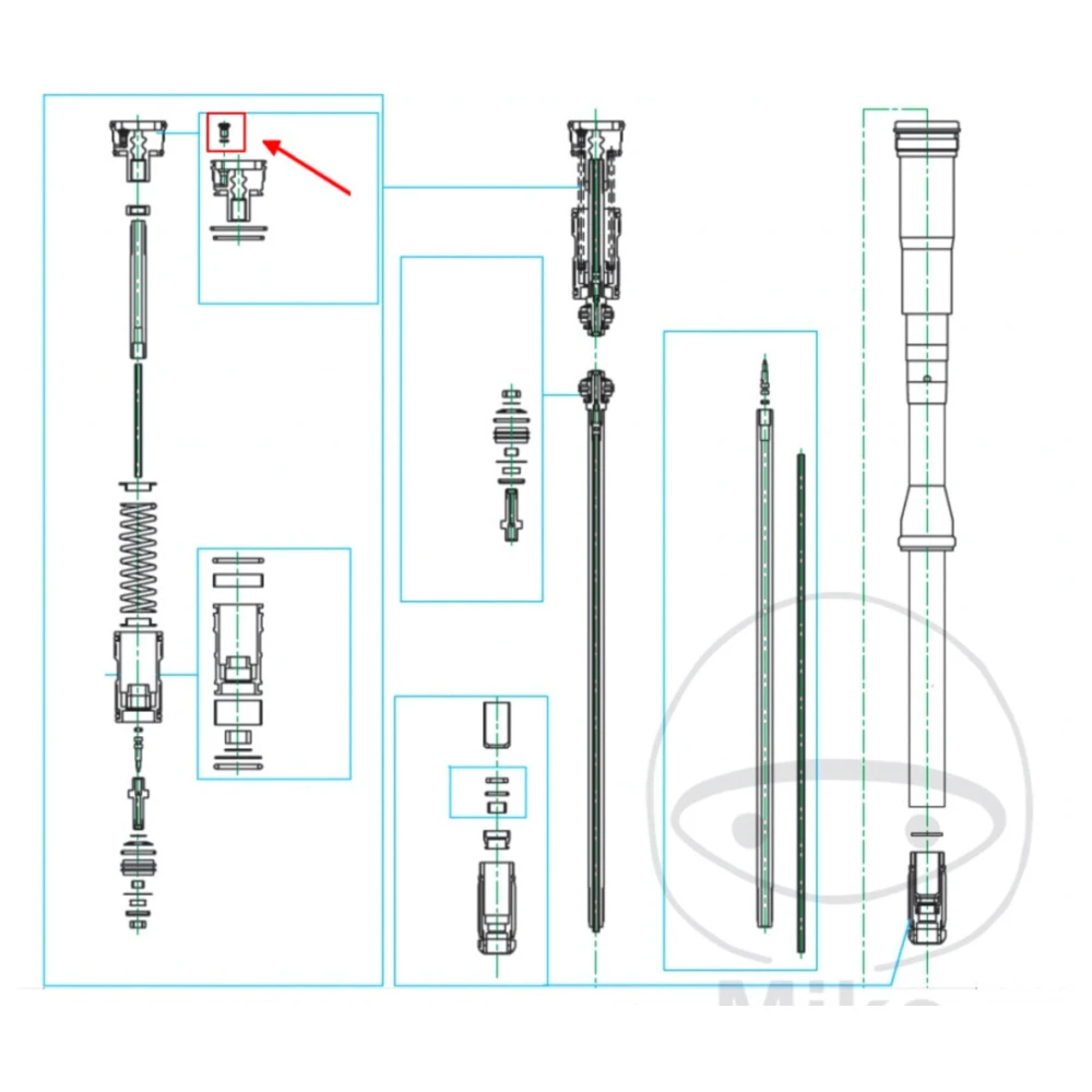 Entlüfterschraube Gabel Kayaba 5X11 passend für: Kawasaki KX, Y