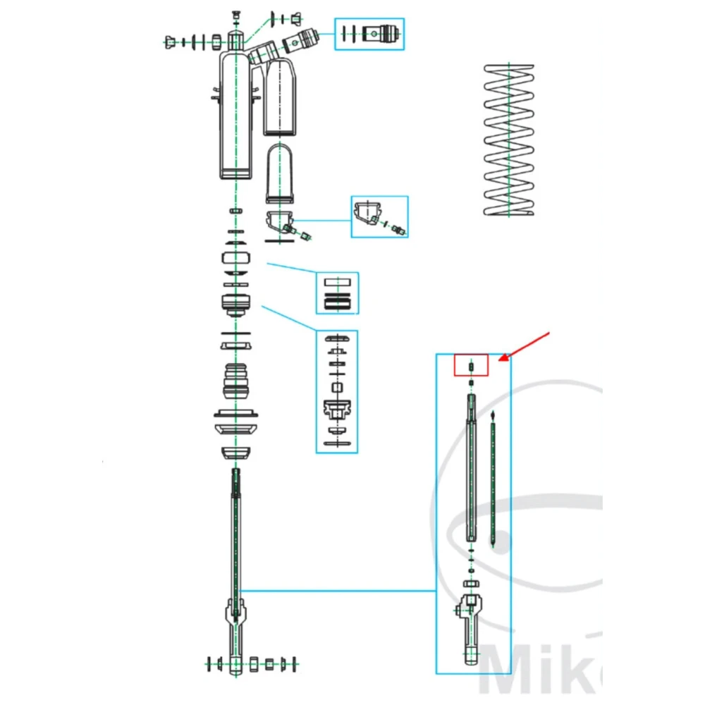 KLIPPFEDER Federbein Kayaba 3. 8X6X12 passend für: Kawasaki KX,