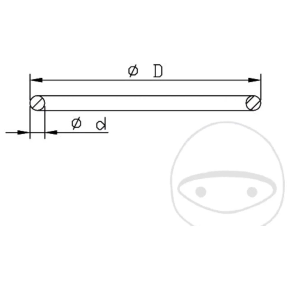 O - Ring 3. 5X47MM Kayaba passend für: Kawasaki KX, KLX, Honda