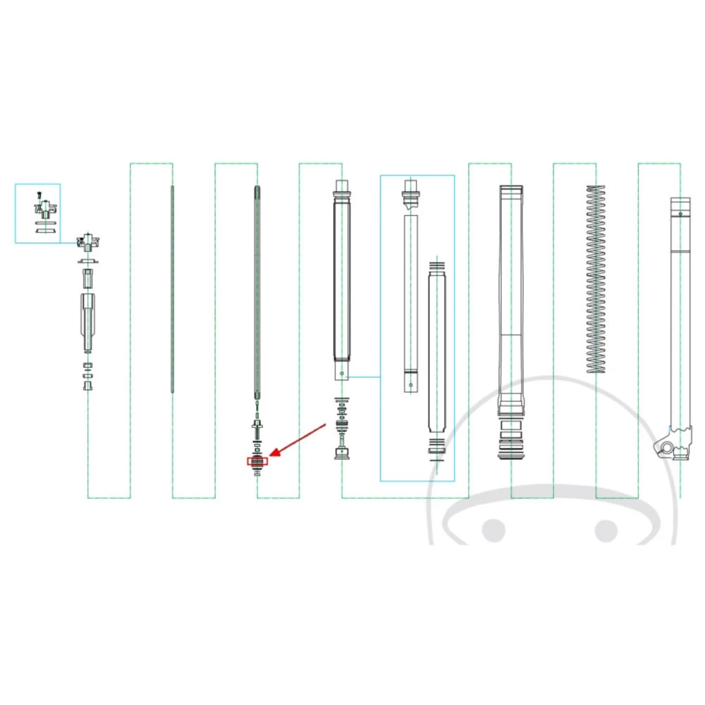RUECKSTOSSKOLB Kayaba 6X23X15 passend für: Honda CRF_1
