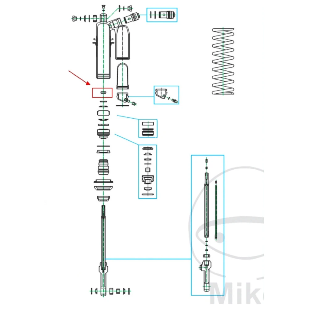 Sicherungsmutter Kayaba 12X19X8 passend für: Kawasaki KX, ZX -