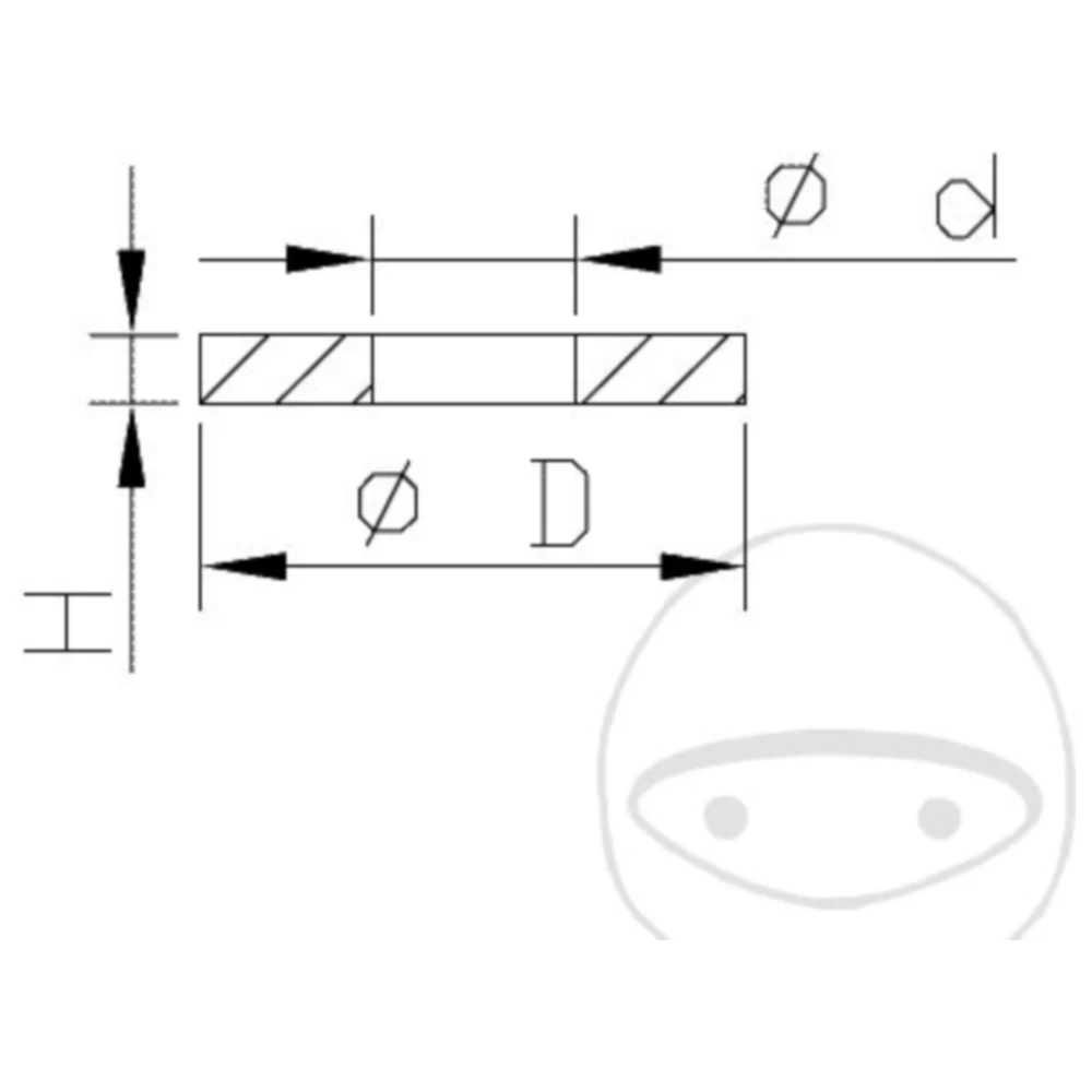 Unterlegscheibe Kayaba 8X20X1. 6 Zug - / Druckstufe passend für