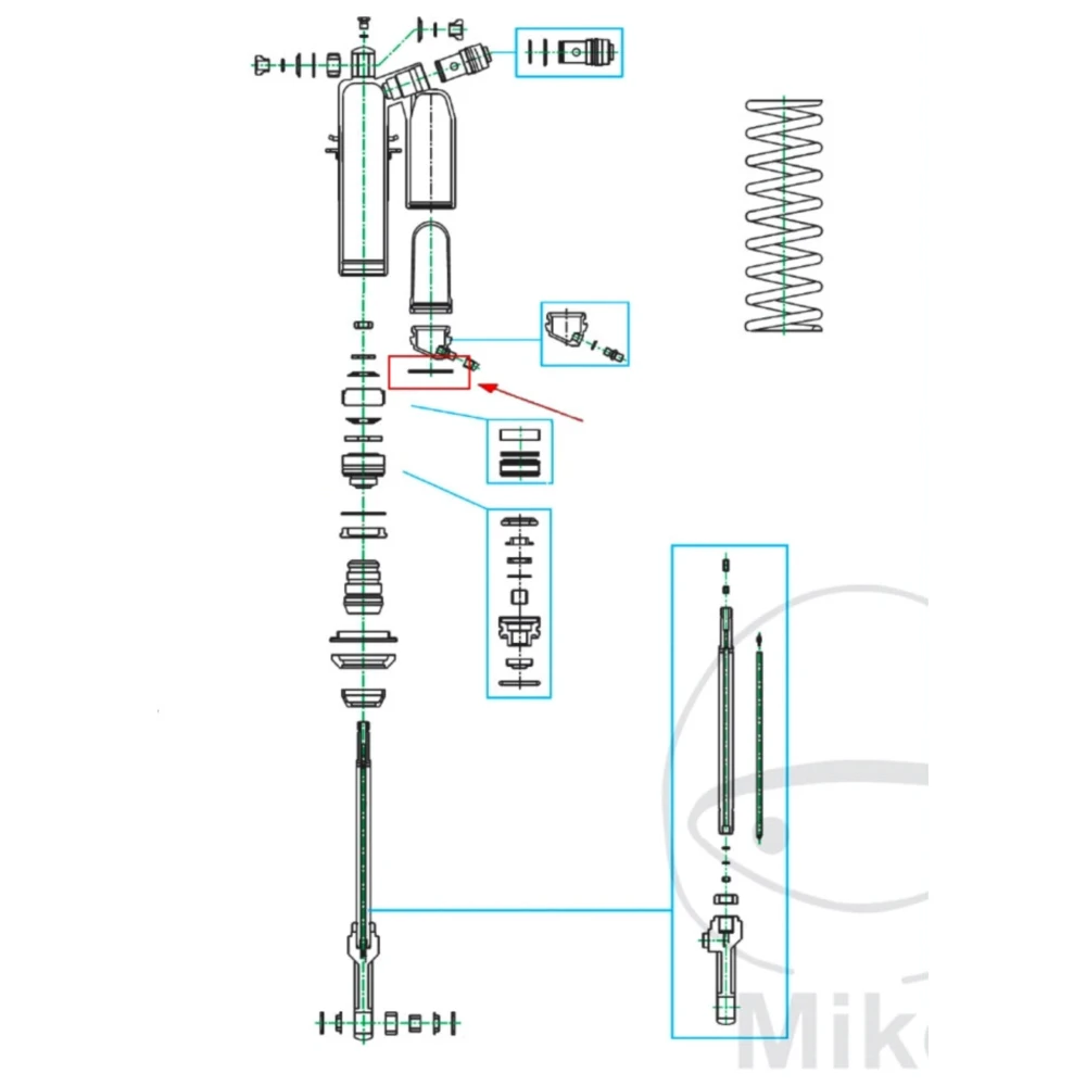 Sicherungsring Kayaba 1. 6X46 passend für: Yamaha YZ, Kawasaki