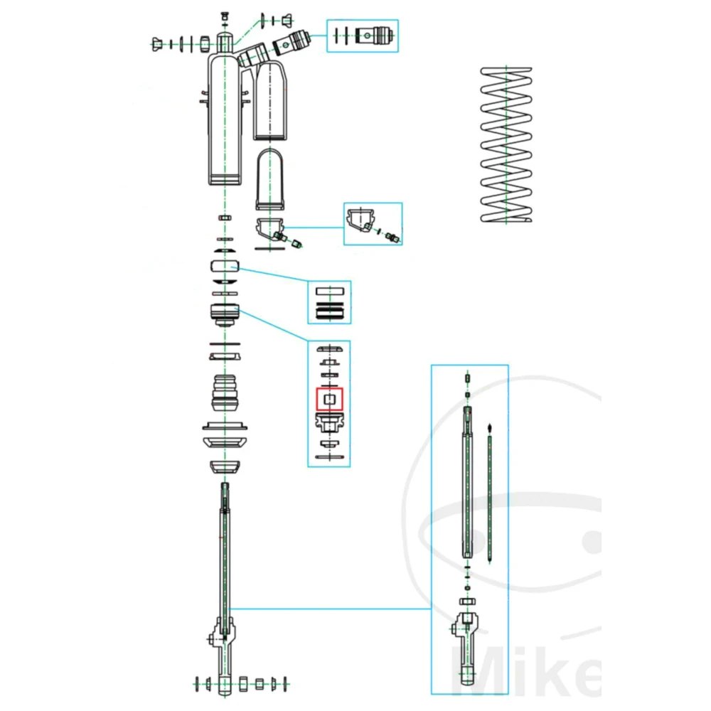 Hülse Federbein 14 mm Kayaba passend für: Kawasaki ZX - 10R, ZX