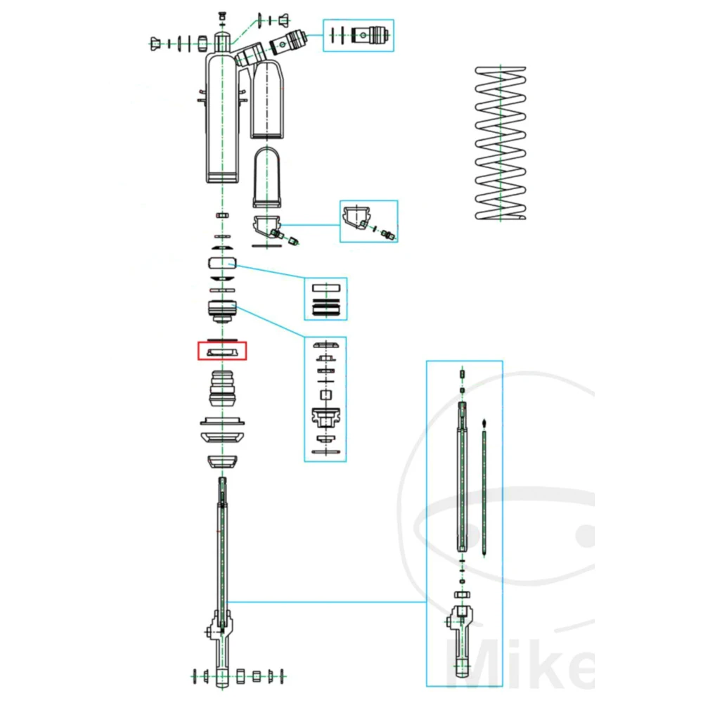Zylinder Kappe Federbein Kayaba 50/16 mm passend für: Honda CRF