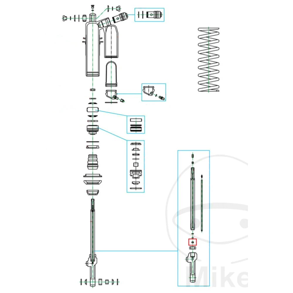 Hülse für Kolbenstange KYB Federbein Edelstahl 18 mm_0