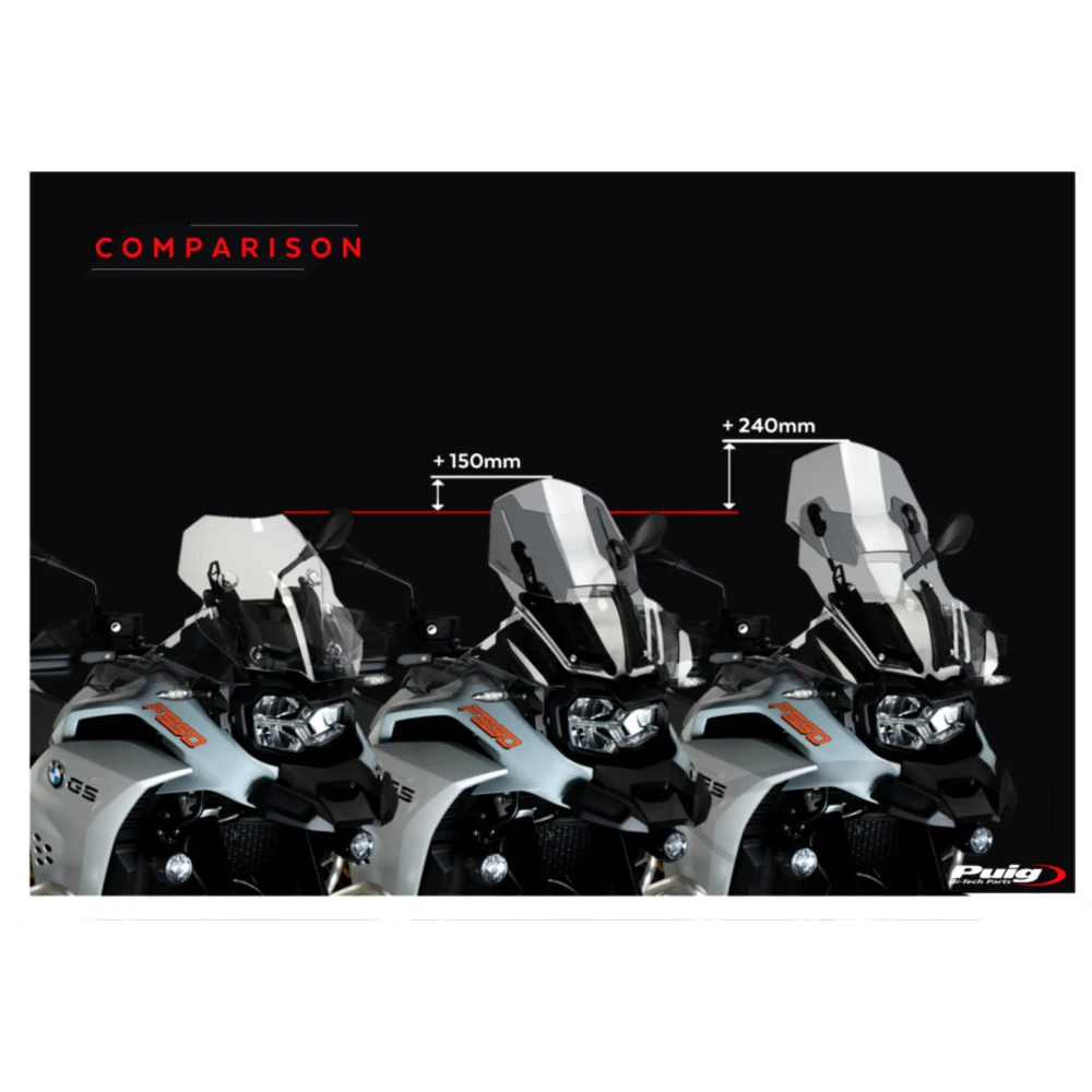 Touringscheibe New Generation Puig für Nakedbike rauchgrau pass