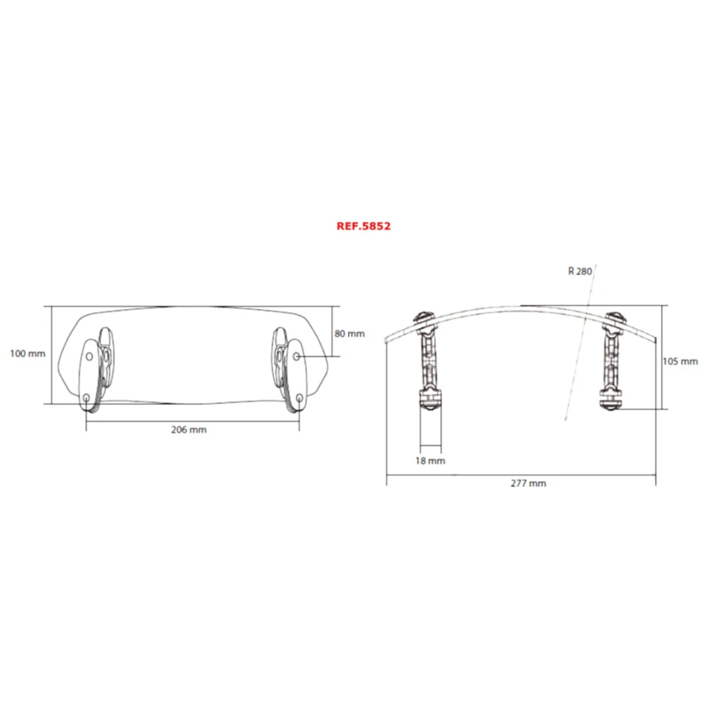 Aufsatz Scheibe M Schraube Puig mittel transparent passend für: