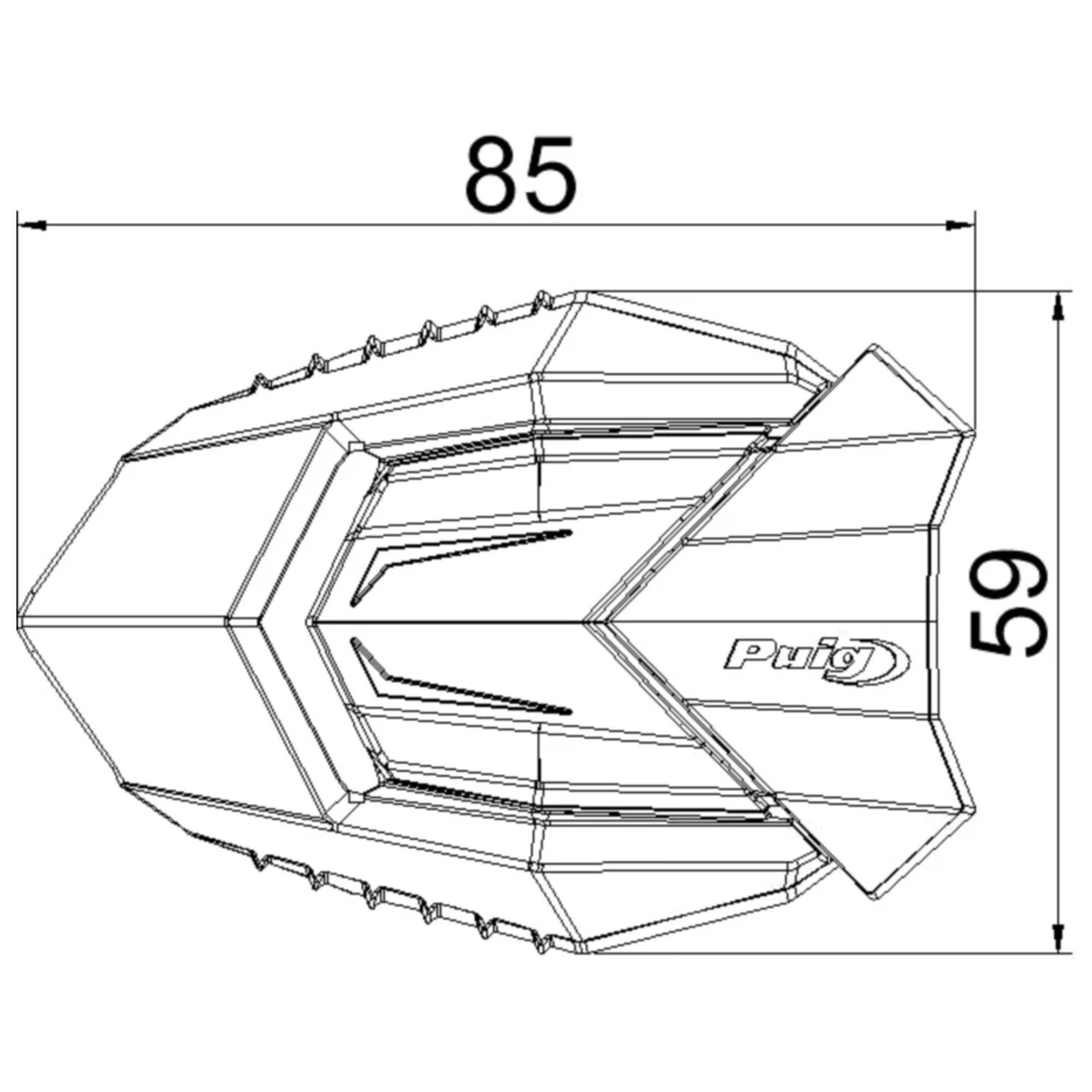 Anbausatz + Pad Puig Modell R19 passend für: Honda CBR_0