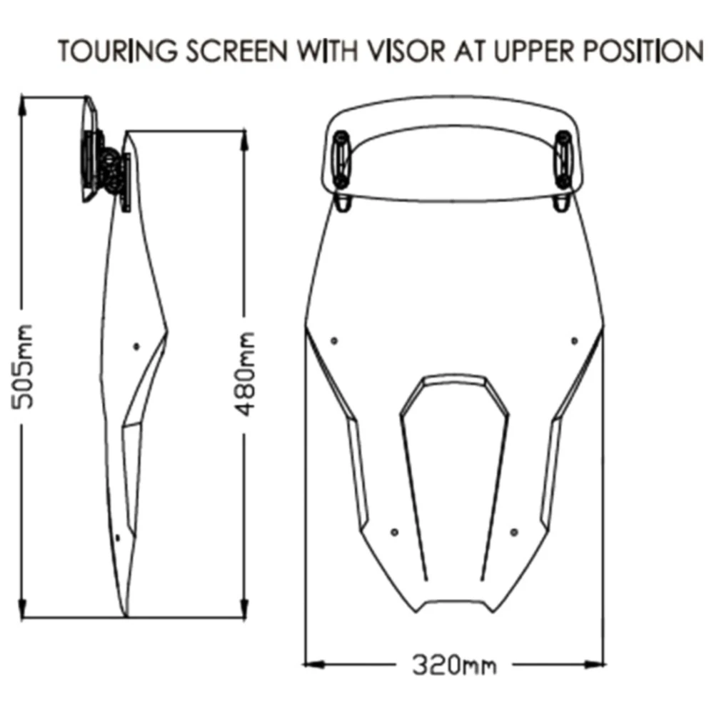 Touringscheibe Visor Puig rauchgrau passend für: Honda CRF_0