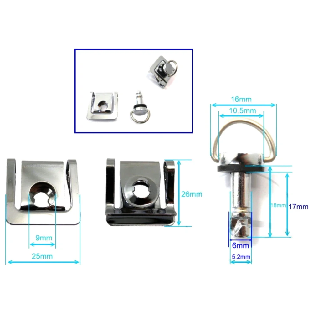 Schnellverschluss Verkleidung 17 mm silber JMP_1