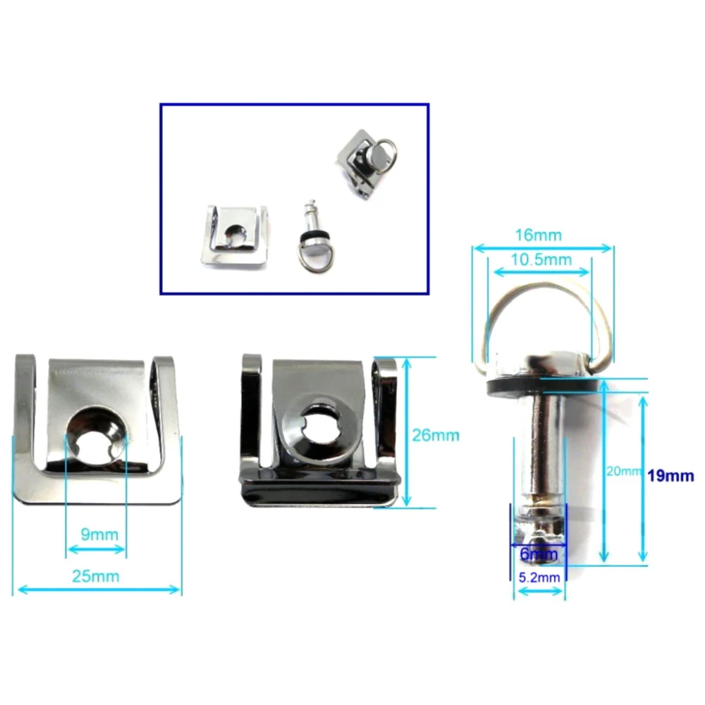 Schnellverschluss für Verkleidungen 19 mm silber JMP_1