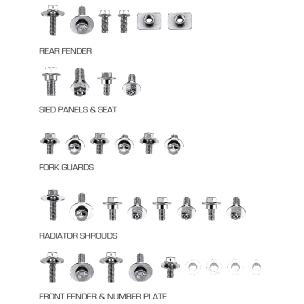 Schraubensortiment Motorrad 33 teilig JMP für KX Verkleidung pa