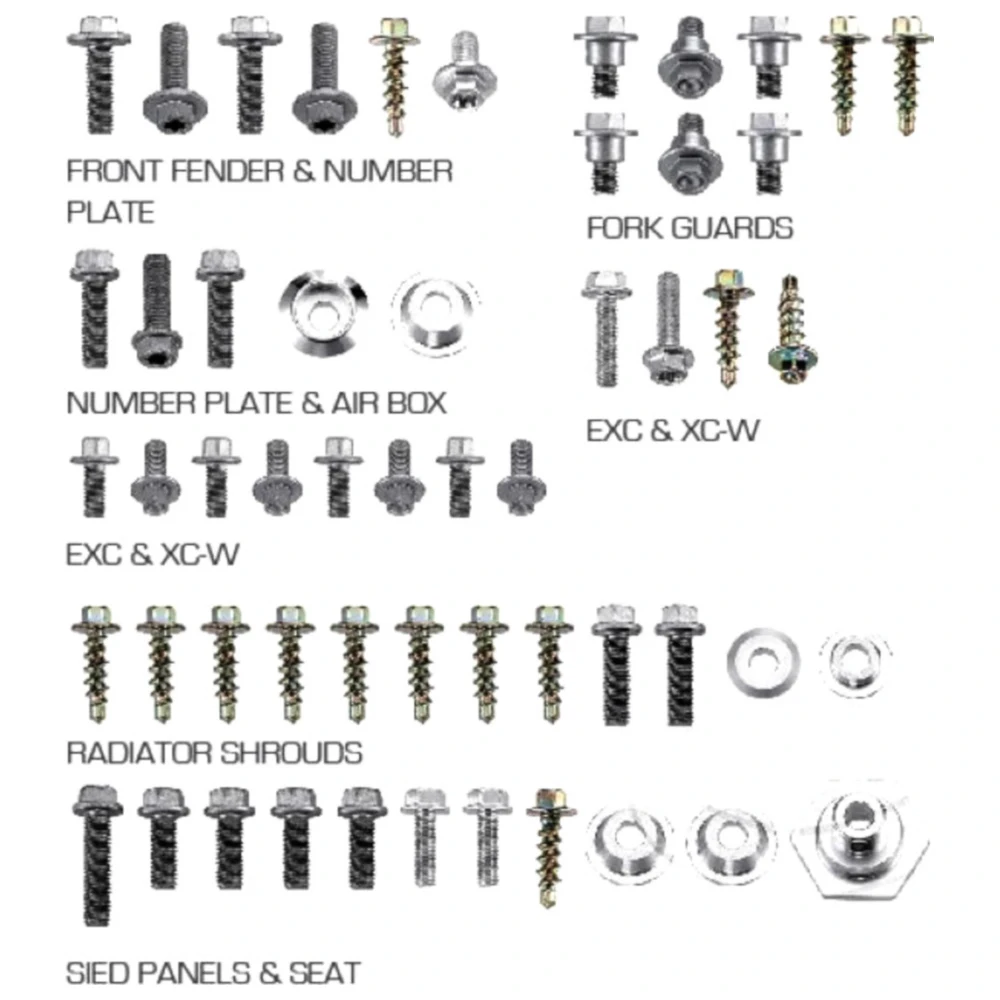 Schraubensortiment Motorrad 54TLG JMP für XC/SX/EXC/XCW Verklei
