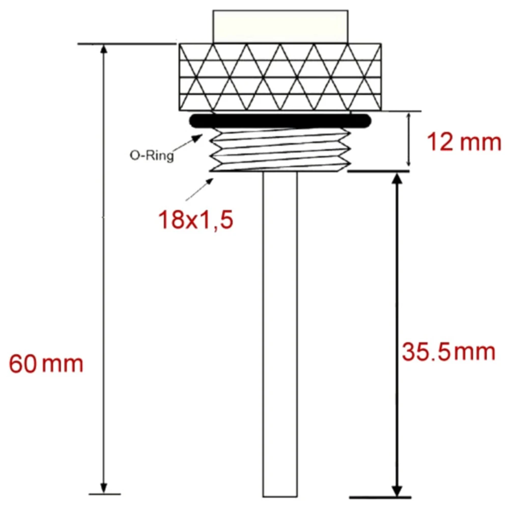 Öltemperatur Direktmesser JMP 18X1. 5 mm Alternative: 7090059 p