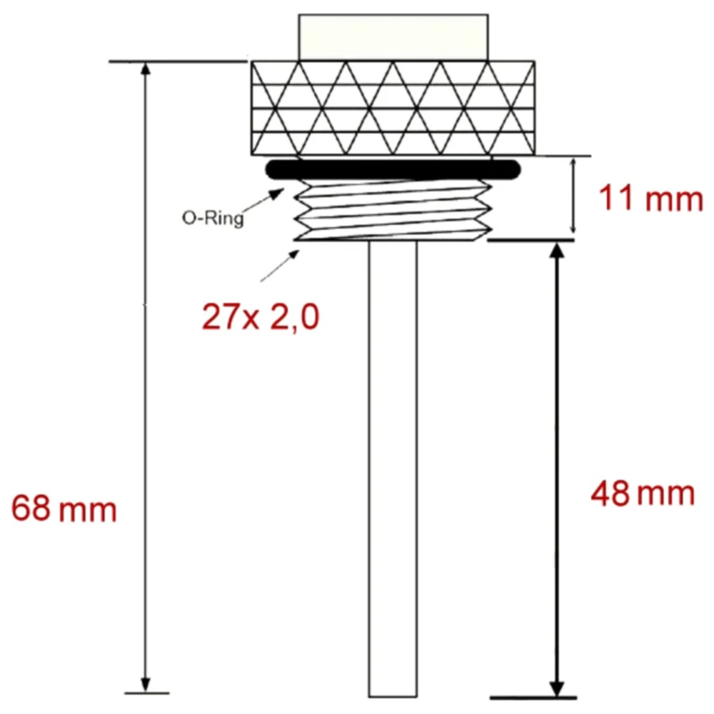 Öltemperatur Direktmesser JMP 27X2 mm passend für: BMW K, Kawas