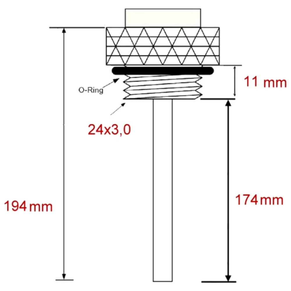 Öltemperatur Direktmesser JMP 24X3MM passend für: BMW F (800, 6