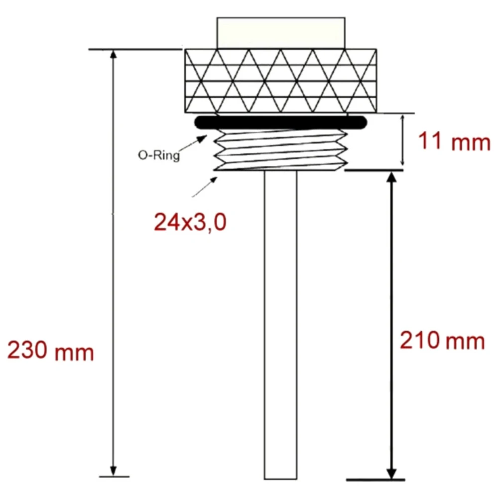 Öltemperatur Direktmesser JMP 24X3MM Alternative: 7090063 passe