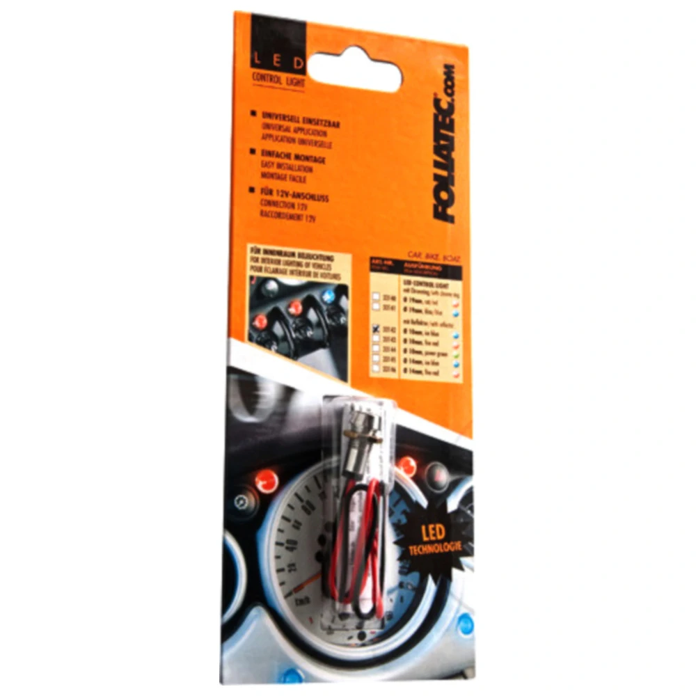 LED Kontrollleuchte Blau mit Reflektor & Chromgehäuse_2