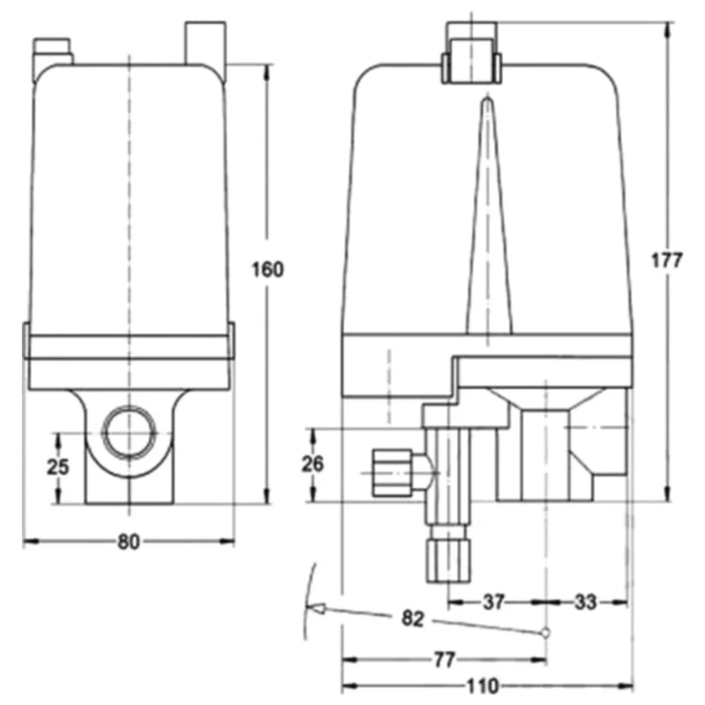 Membran-Druckschalter MDR5/16K für Kompressoren_0