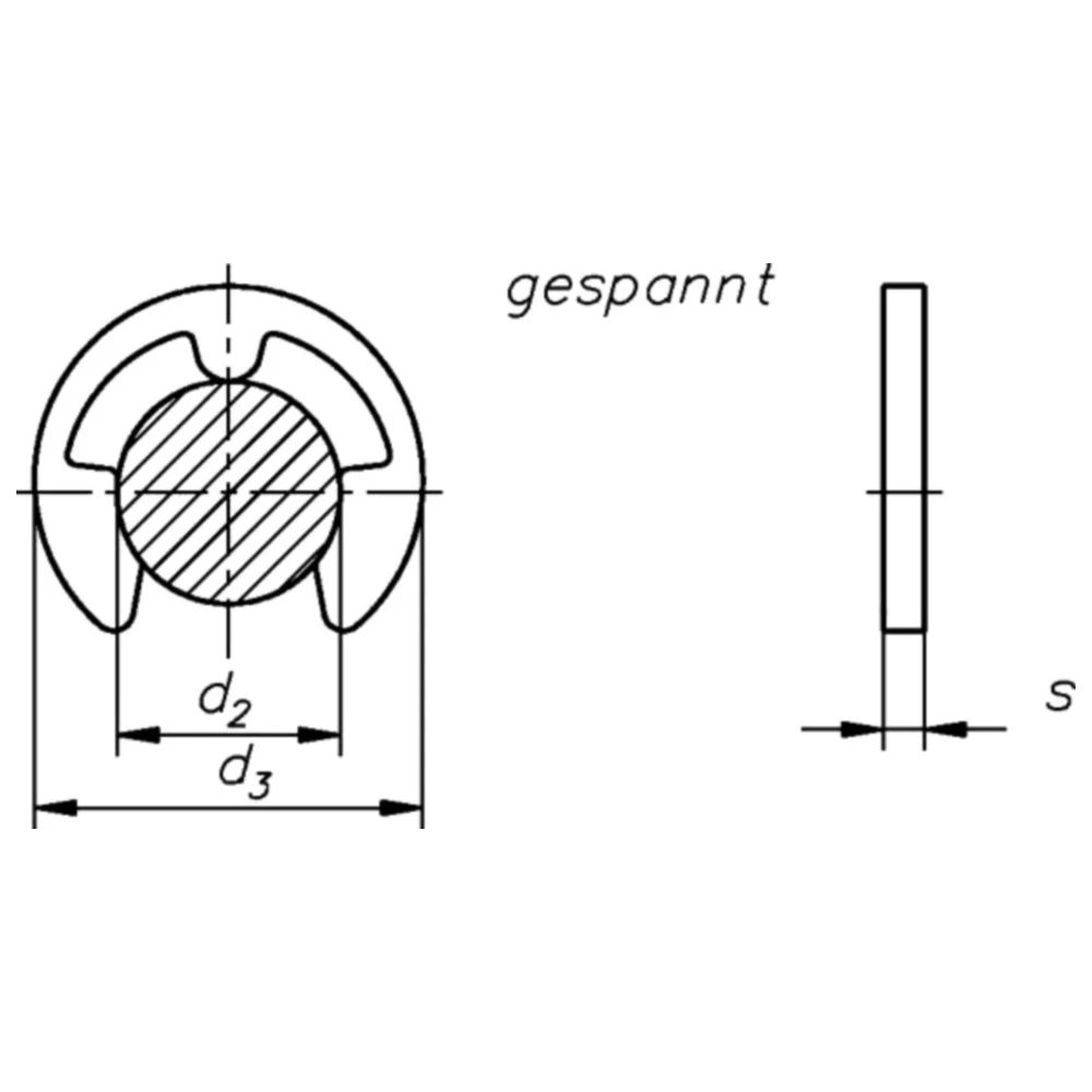 Sicherungsscheiben für Wellen 4.0 6799 Packung 100 Stück_0